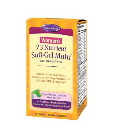 Nature's Secret Women's 73 Nutrient Soft-Gel Multi with Omega-3 Oils 60 Liquid Soft-Gels