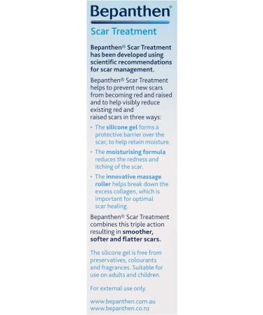 Bepanthen Scar Treatment Silicone Gel - 20g - Moisturizing Formula for New & Old Scars - Buy Online on GoSupps.com