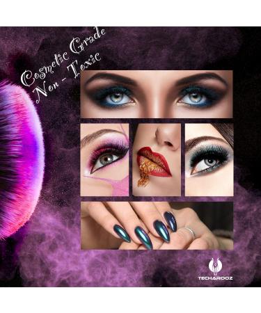 TECHAROOZ Chameleon Mica Powder - 8 Color Shift Holographic Glitter for Resin, Eyeshadow, Paint & More - 8 Colors Multipack - Buy Online on GoSupps.com