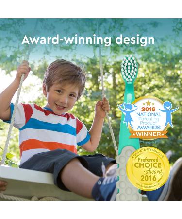 RADIUS Totz Plus Extra Soft Toothbrush for Kids 3+ - Blue & Yellow - Buy Online on GoSupps.com