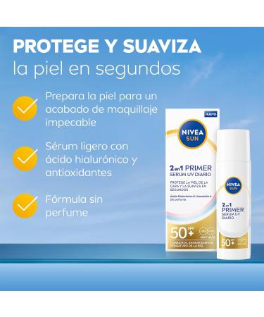  NIVEA SUN NIVEA Sun Primer Daily UV Serum SPF 50+ 30ml - Buy Online on GoSupps.com