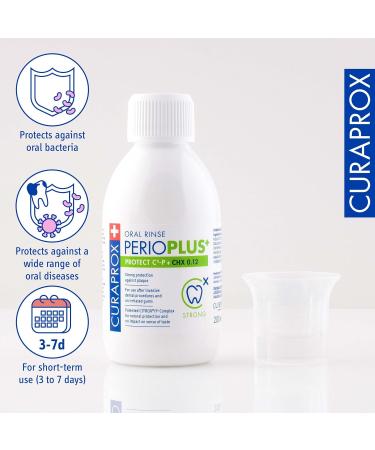 Curaprox Perio Plus Protect - Alcohol-Free Citric Mouthwash for Bad Breath & Inflammation 200ml - 0.12% Chlorhexidine - Buy Online on GoSupps.com