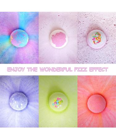 Canvalite 6-Piece Handmade Bathing Balls Gift Set for Kids - Unicorn Bubble Bath Bombs & Jewelry for Girls - Buy Online on GoSupps.com