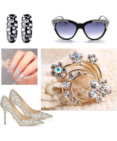 BISHENGYF 4700 Pcs Nail Art Gems Set - Nail Art Rhinestones & Crystal Round Flatback Rhinestones with Pickers - Perfect for Crystal Nail Art and Craft Work - Buy Online on GoSupps.com
