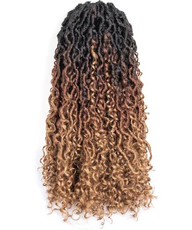 Toyotress Boho Bohemian Faux Locs Crochet Hair Extensions 18 Inches Curly Ends Black (OT30/27) - Buy Online on GoSupps.com