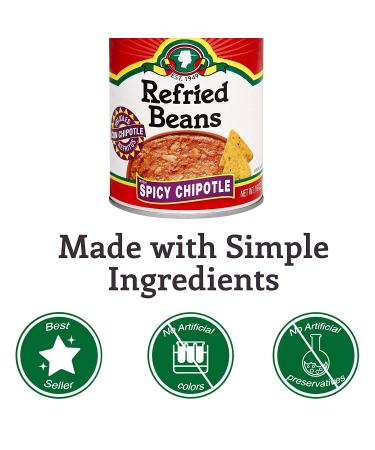 La Preferida Spicy Chipotle Refried Beans 16oz - Pack of 3 - Buy Online on GoSupps.com