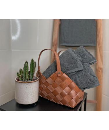 Zollner 10 Set Dark Gray Cotton Towels 50x100 cm - Soft Strong Washable Hotel Quality with Hanger - Buy Online on GoSupps.com