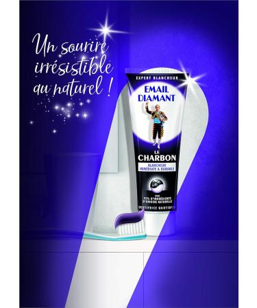 Email Diamant Le Charbon Toothpaste - Instant & Long-Lasting Whitening - Daily Use - 75ml - Pack of 4 - International Shipping Available - Buy Online on GoSupps.com