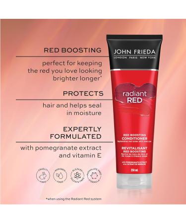 John Frieda Radiant Red Red Boosting Conditioner for Replenished Natural Red Tones (250 mL) - Buy Online on GoSupps.com