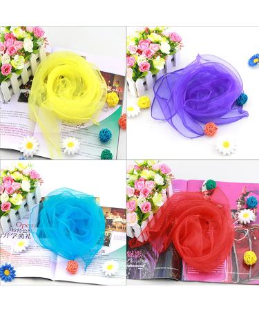 Chanehann 7-Piece Colorful Chiffon Juggling Towels | Square Dance & Sensory Cloths for Adults & Kids | 45x45cm - Buy Online on GoSupps.com