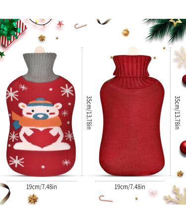 2L Heat Bottle with Animal Cover - Removable & Washable Hot Water Bottle for Winter | Perfect Christmas Gift for Friends & Family - Buy Online on GoSupps.com