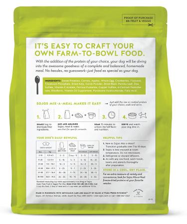 Sojos Mix-A-Meal Pre-Mix Natural Dehydrated Dog Food 8lb Grain-Free Formula (1 Pack) - Buy Online on GoSupps.com