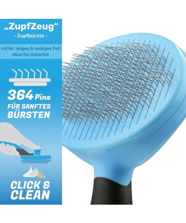 Bluepet Self-Cleaning Fiddling Brush for Cats & Dogs - Long-Haired Fur Care Tool for British Shorthairs - Best Plucking Brush for Pet Grooming - Buy Online on GoSupps.com