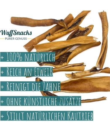 100% Beef Dried Beef Scalp for Dogs - 1 kg Chews & Treats | Wuffsnacks - Premium BARF Dog Food - Buy Online on GoSupps.com
