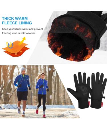 Anqier Winter Gloves Warm Touchscreen Gloves Running Driving Cycling Gloves Men Women Black-a Large - Buy Online on GoSupps.com