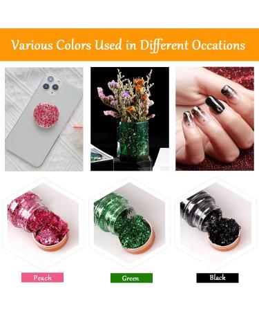 Gilding Flakes Set - Gold Foil for Resin Art, Painting, Crafts & Nail Art - 9 Boxes Metallic Flakes - Buy Online on GoSupps.com