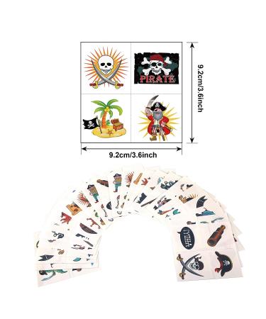 Pirate Tattoos (96Pcs) - Konsait Pirate Temporary Tattoo Set for Kids Birthday Party Favors - Buy Online on GoSupps.com