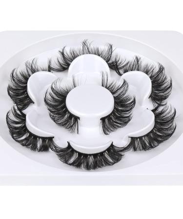 Zenotti D Curly 4 Pairs False Eyelashes - Wispy Russian D Radians, 3D Volume, Natural Look - Fluffy Fake Eye Lashes - Buy Online on GoSupps.com
