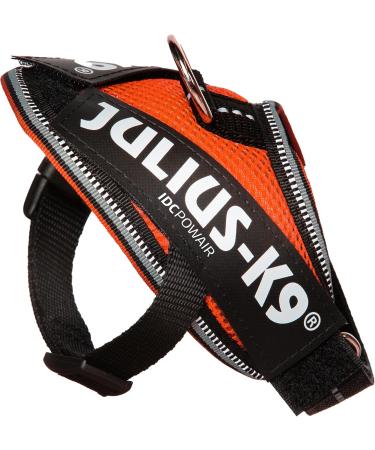 JULIUS K-9 IDC Powair Dog Harness 3XS/Baby 1 - Lightweight Durable Orange - Ideal for Small Dogs - International Shipping Available - Buy Online on GoSupps.com