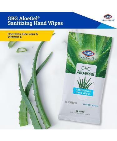 Clorox Healthcare Hand Sanitizing Wipes 20ct Pouch | Alcohol Based with Aloe | Kills 99.99% of Germs - Buy Online on GoSupps.com