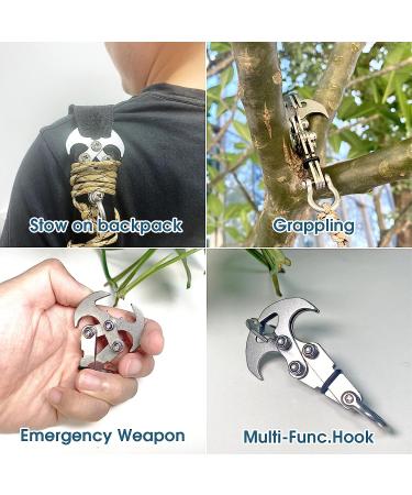 YUNWEI Stainless Steel Gravity Grappling Hook - Multi-Functional Outdoor Survival Tool - Buy Online on GoSupps.com