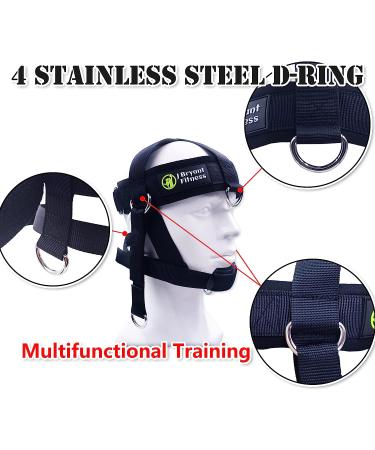 J Bryant Neck Harness Head Weight Lifting with Chain Black-M (20-23) | Adjustable Strap Neck Exercise Equipment - Buy Online on GoSupps.com