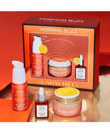Sunday Riley Morning Buzz Vitamin C Brightening Trio - Best International Skincare Set for Radiant Skin - Buy Online on GoSupps.com