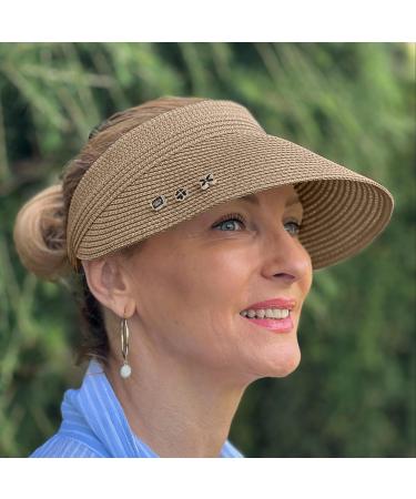 Women's Sonnenhut Straw Sunshield - UV Protection 50 | Summer Sun Caps & Beach Visors - Buy Online on GoSupps.com