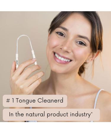 Arsh Tongue Scraper for Adults & Kids - Stainless Steel Tongue Cleaner for Oral Care Bad Breath Reduction and Hygiene - Durable Tongue Scrubber (White - Buy Online on GoSupps.com