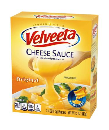 Velveeta Original Melting Cheese Sauce Pouches (3x12 oz) - Deliciously Creamy Cheese for Easy Melting - Buy Online on GoSupps.com