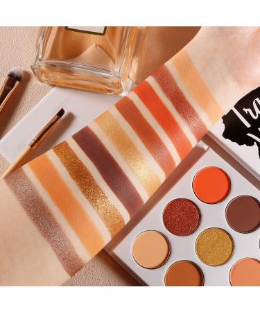 High Pigmented Neutral Eyeshadow Palette | 9 Matte Shimmer & Glitter Shades for Hazel Eyes - Perfect for Professional Makeup - Buy Online on GoSupps.com