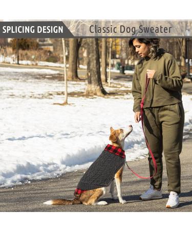Cit toile Warm Dog Sweater - Turtleneck Knitted Puppy Clothing for Autumn & Winter | Gray XS - Stylish & Cozy Coat for Small to Medium Pets - Buy Online on GoSupps.com