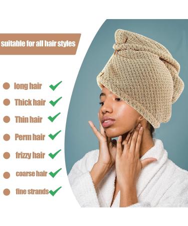 Microfiber Hair Towel Wrap Set | Salon Quality Towels for Wet Hair | Super Absorbent Turbans for Long & Thick Hair - Buy Online on GoSupps.com