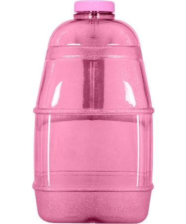 Geo Sports Bottles 1 Gallon BPA Free Reusable Leakproof Wide Mouth Sports Water Jug Bottle with Handle and 48mm Screw Cap Pink - Buy Online on GoSupps.com