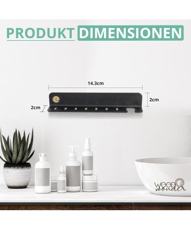 Toothbrush Holder with Dental Sticks Donor Black | Made in Germany | Fits Electric & Normal Toothbrush Heads | Bathroom Organizer - Buy Online on GoSupps.com