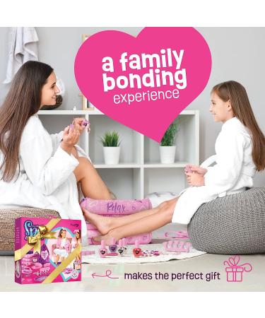 Girls Spa Day Gift Set - Manicure Pedicure Kit for Ages 6-12 | Nail Art Salon, Foot Spa & Accessories - Self Care Toys for 5-12 Year Olds - Buy Online on GoSupps.com