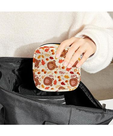 Womens Bonds Storage Pockets Stillpad Halter - Autumn Bear Leaves Pattern Period Kit Bag | Feminine Product Bag for Women & Girls - Buy Online on GoSupps.com
