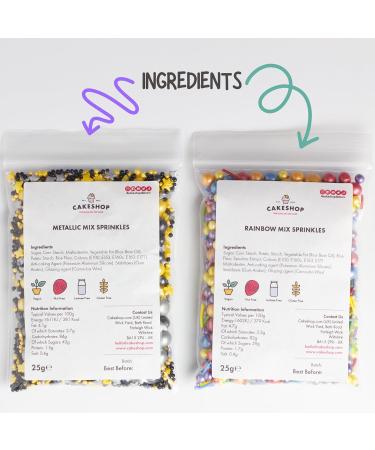 Cakeshop Cake Decoration Pack | Unicorn Heart Premium Double Sided Glitter Card Cake Topper Sign & 25g Party Pack of Cake Sugar Sprinkles | Custom Name & Age Cake Decorations (Purple) Non-Prime Glitter Card: Purple - Buy Online on GoSupps.com