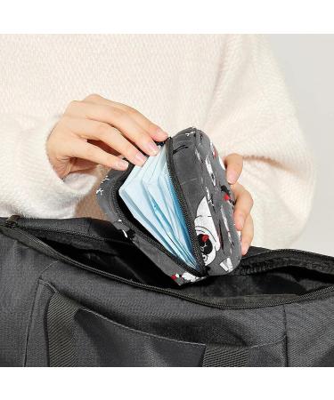 Grey Dog Christmas Hat Sanitary Napkin Storage Bag - Portable Menstrual Cup Pouch for Women & Teens - Multi-Colored (1Pc) - Buy Online on GoSupps.com