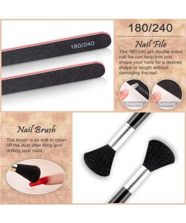 Lavender Violets 26PCS Dip Powder Nail Kit Starter - Red Solid Glitter Colors - Base Top Activator Brush Saver - Nail File Included - Buy Online on GoSupps.com