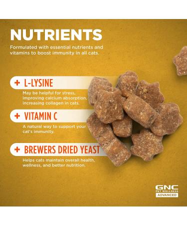 GNC Pets Advanced Cat Soft Chews - Cat Supplements for Health and Wellness - Buy Online on GoSupps.com