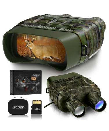 JStoon Night Vision Goggles Night Vision Binoculars - Digital Infrared Night Vision for Viewing in 100% Darkness-HD 960p Image & Video from 300m/984ft for Hunting & Surveillance green