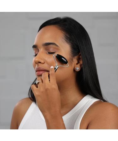 SPA SCIENCES Obsidian Roller & Gua Sha Set | Black Obsidian Stone Facial Contouring | Best Price & Fast International Shipping - Buy Online on GoSupps.com
