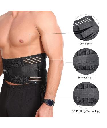Bynccea Back Brace for Men and Women - Breathable Lumbar Support Belt for Relief from Back Pain, Heavy Lifting, Herniated Disc, Sciatica, Scoliosis - Size M (29.5-37.4) - Buy Online on GoSupps.com