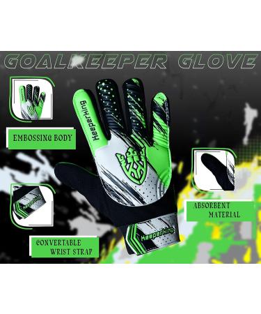 Keeperking Clawxen Goalkeeper Gloves for Kids | Junior Football & Soccer Gloves for Ages 3-7 | Boys & Girls Green - Buy Online on GoSupps.com