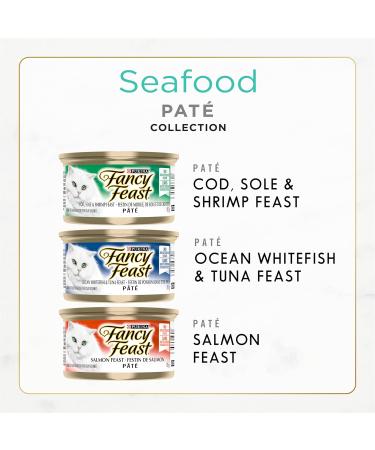 Fancy Feast Seafood Supper Wet Cat Food Pate Variety Pack 3 Flavours - 85 g Can (24 Pack) - Buy Online on GoSupps.com