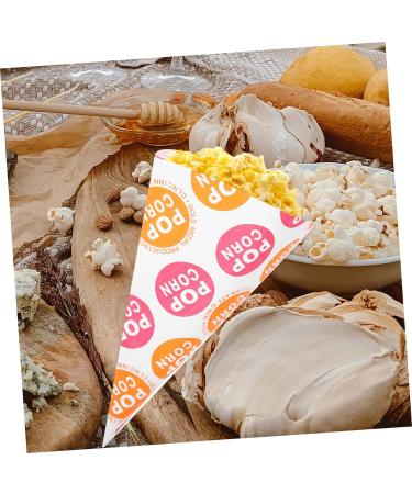 Healeved 100 Pcs Popcorn Bag Popcorn Cone Bags Cone Shaped Bags Candy Treat Bag Mini Treat Bags Cardboard Popcorn Boxes Mini Bags for Favors For Party Paper Child Packing Bag Christmas - Buy Online on GoSupps.com