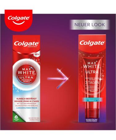 Colgate Max White Toothpaste Ultra Freshness Pearls 50ml - Pack of 3 for Whiter Teeth & Long-Lasting Freshness | International Shipping Available - Buy Online on GoSupps.com