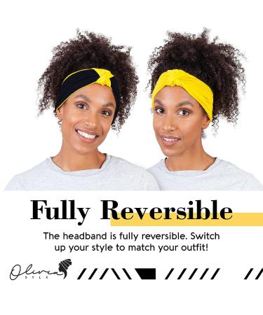 Olivia Sylx Twist Knot Headband for Women - African Turban Yoga Headband in Yellow - Buy Online on GoSupps.com