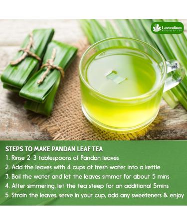 Lavendium Premium 100g (3.52oz) Pandan Leaves 100% Natural & Pure from Dried Pandan Leaves Pandan Leaf Tea No Additives No Caffeine Vegan. CA - Buy Online on GoSupps.com